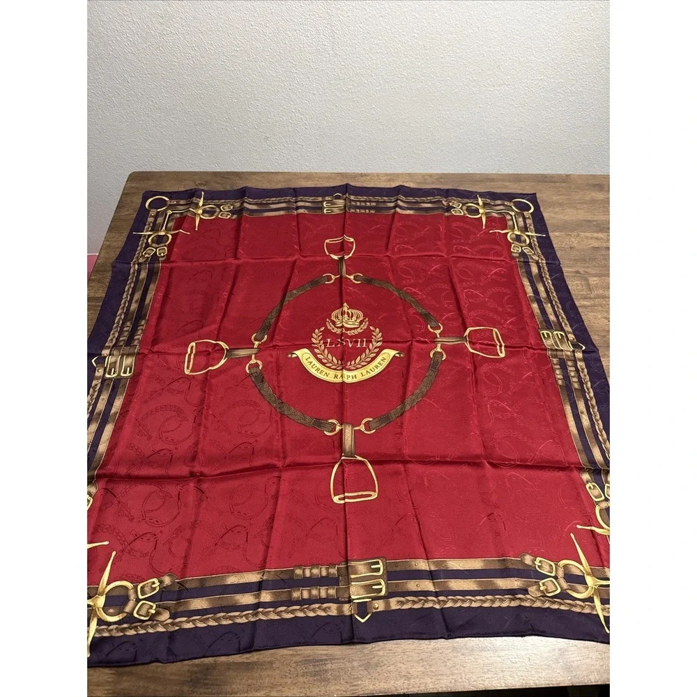 LAUREN Ralph Lauren Crest LXVII Silk‎ Scarf 35